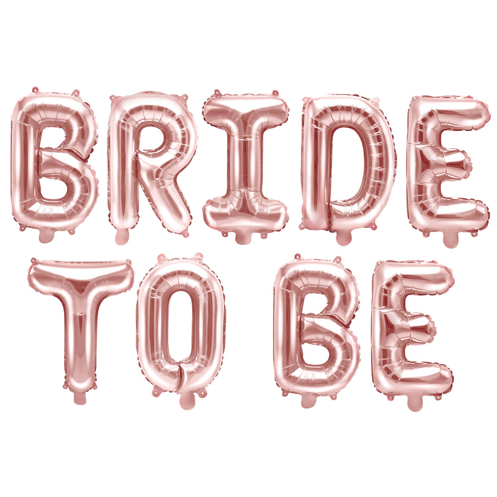 Bride To Be Bokstavsballonger Roséguld