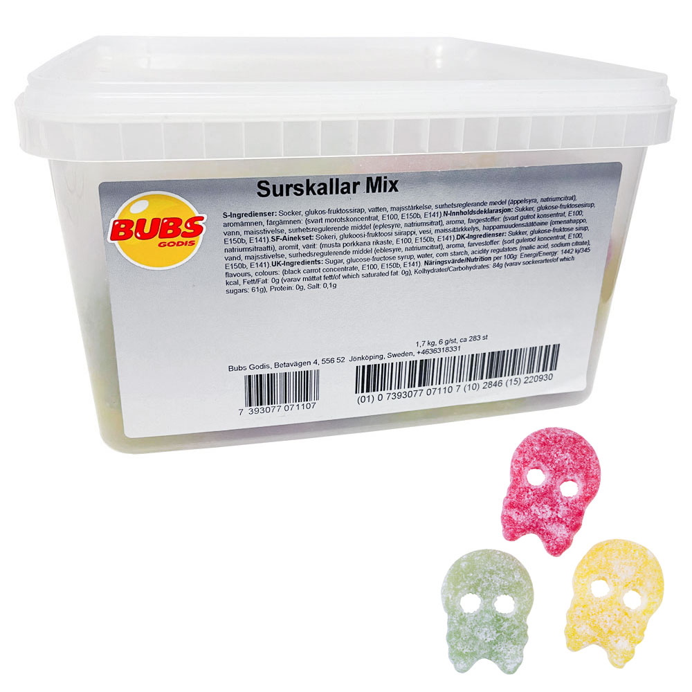 Bubs Surskallar Mix 1.7 kg