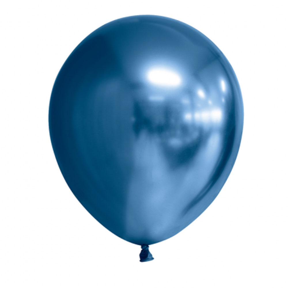 Chrome Miniballonger Blå 100-pack