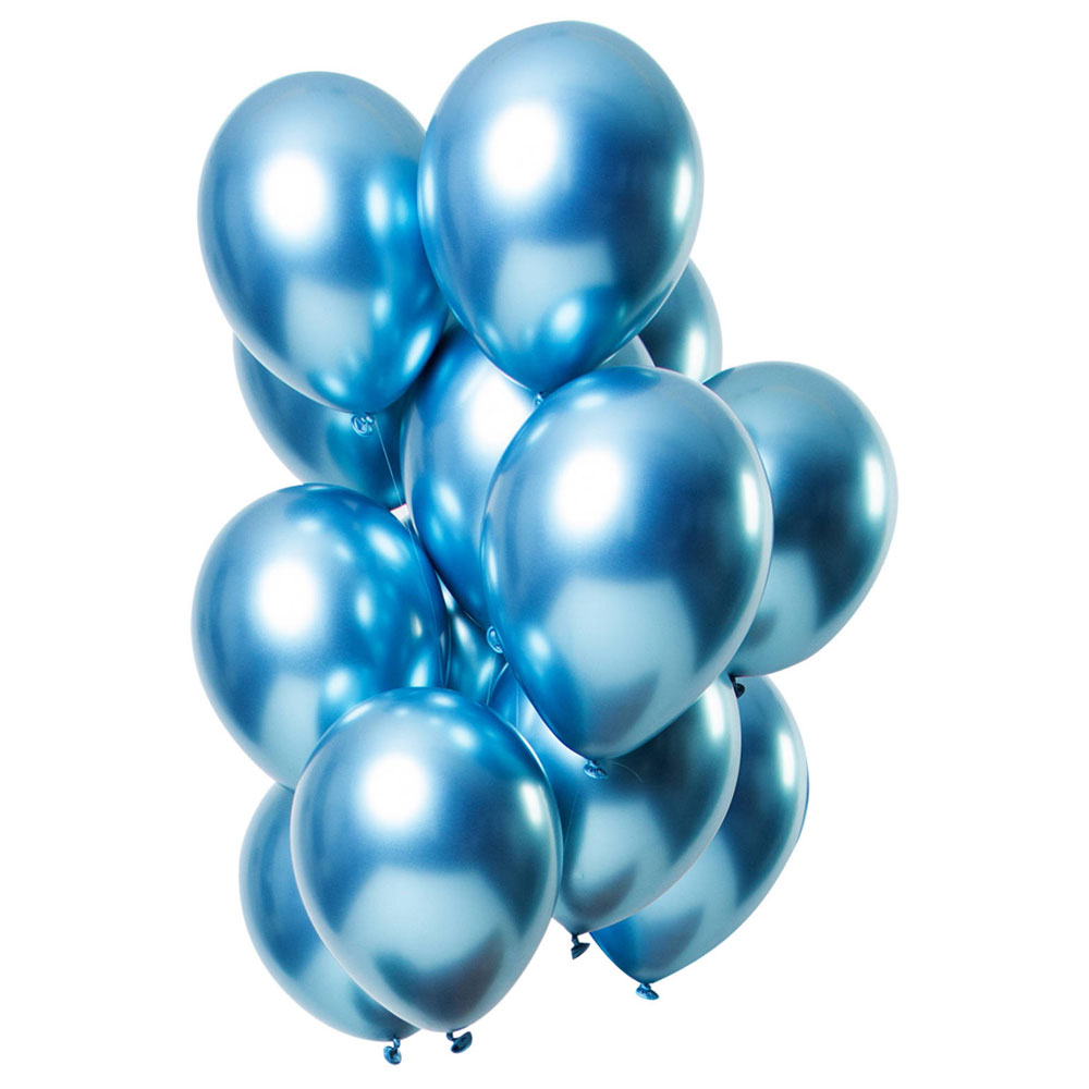 Läs mer om Chrome Mirror Ballonger Blå
