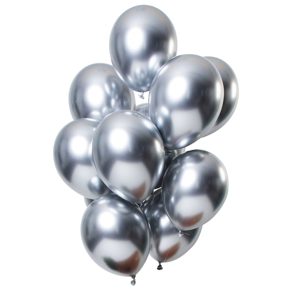 Läs mer om Chrome Mirror Ballonger Silver
