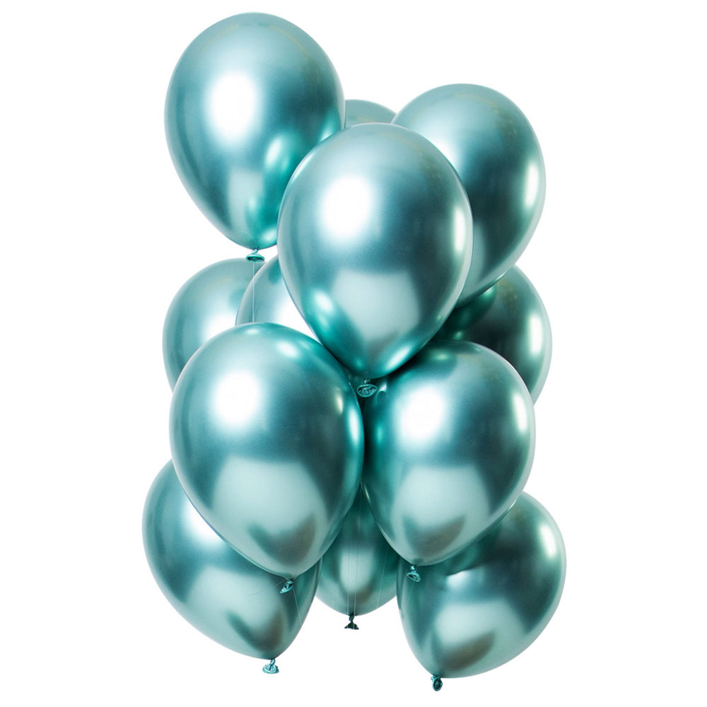 Läs mer om Chrome Mirror Ballonger Teal