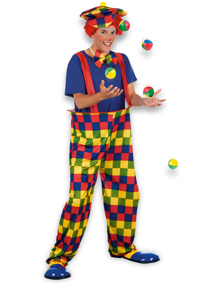 Clowndräkt med Hatt och Fluga