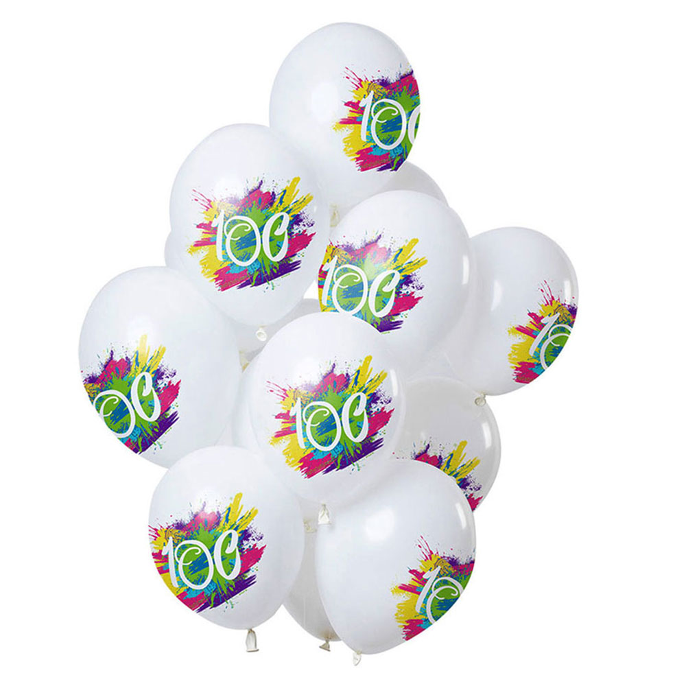 Läs mer om Color Splash 100-års Ballonger Latex