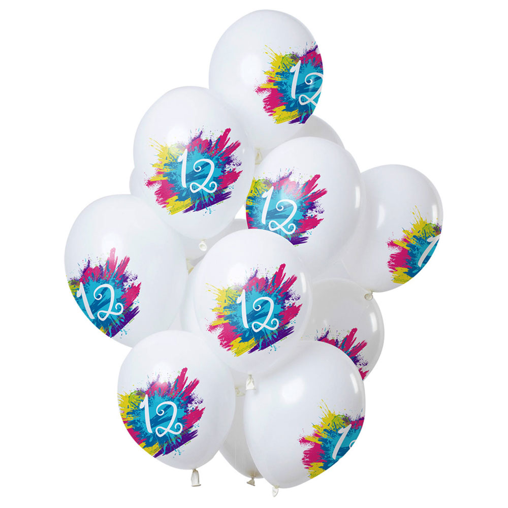 Läs mer om Color Splash 12-års Ballonger Latex