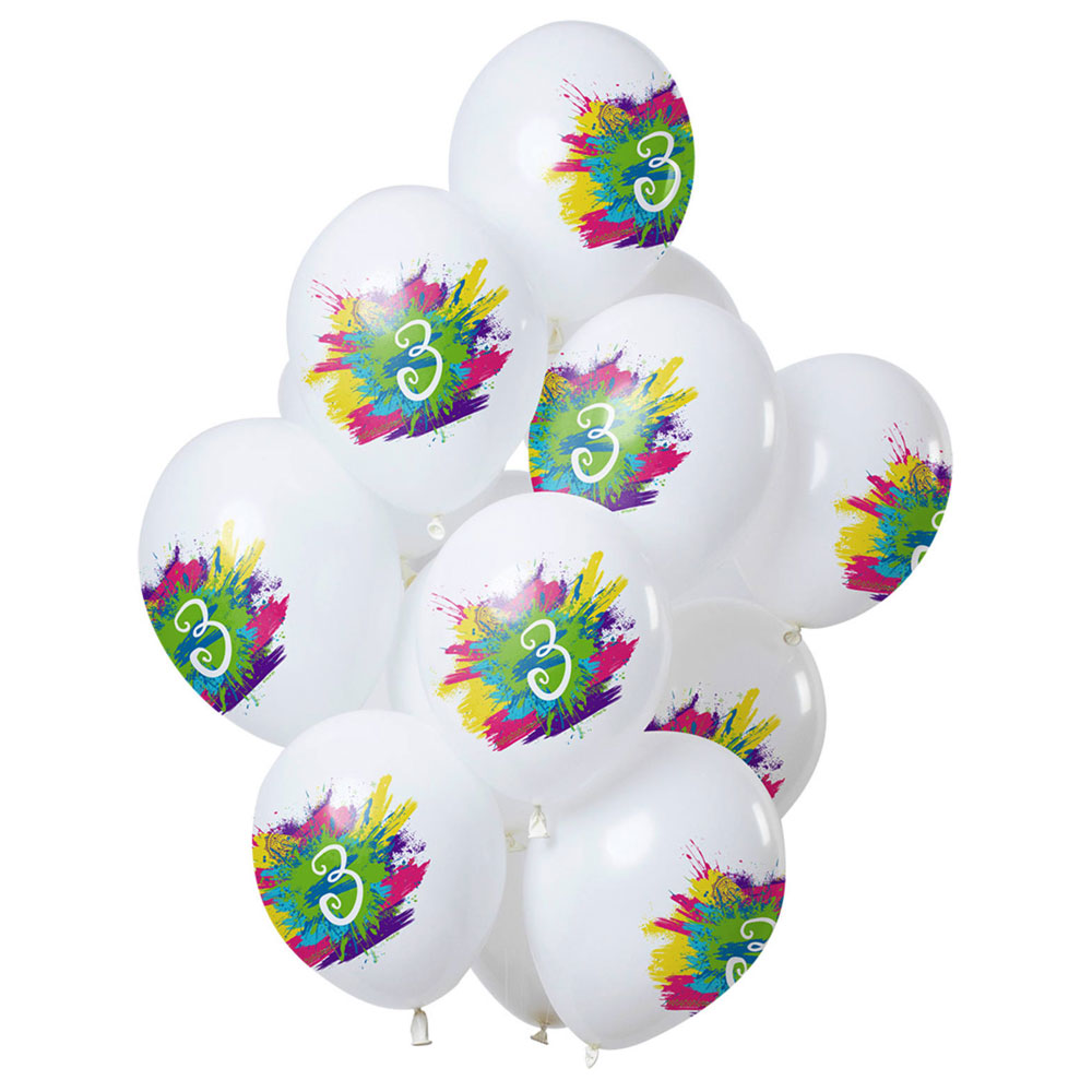 Läs mer om Color Splash 3-års Ballonger Latex