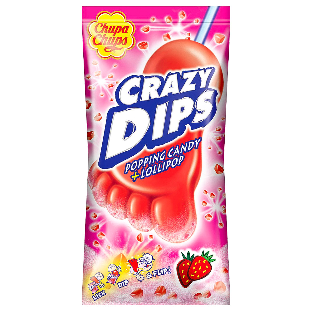 Läs mer om Crazy Dips Godisklubba Jordgubb