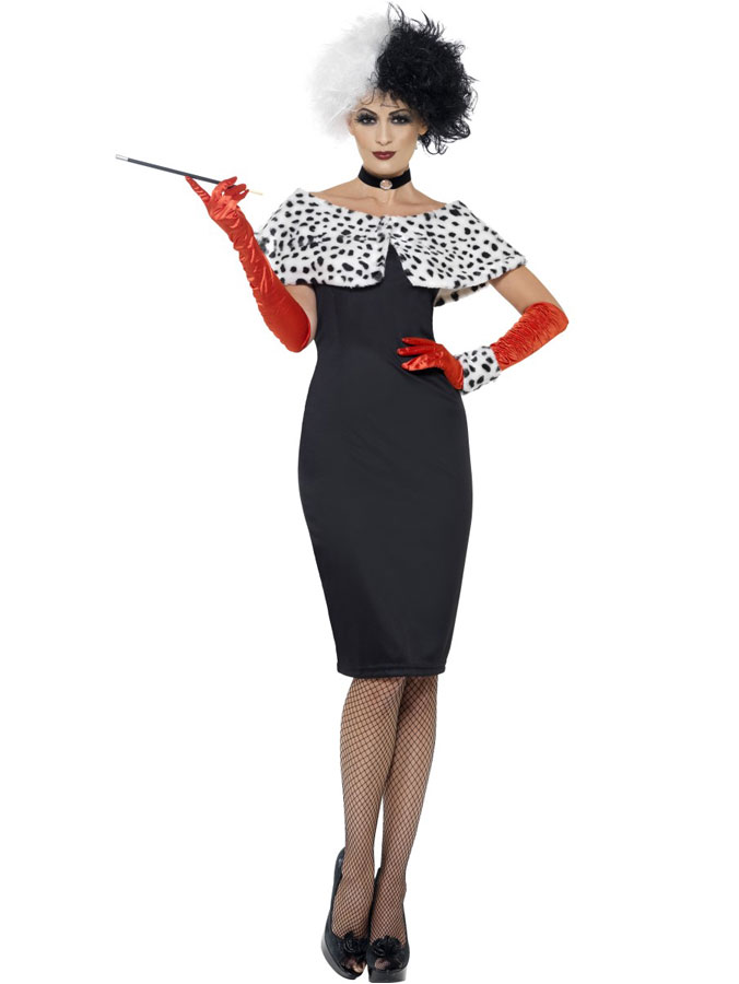 Cruella De Vil Kostym Maskeraddräkt (Small (str. 36-38))