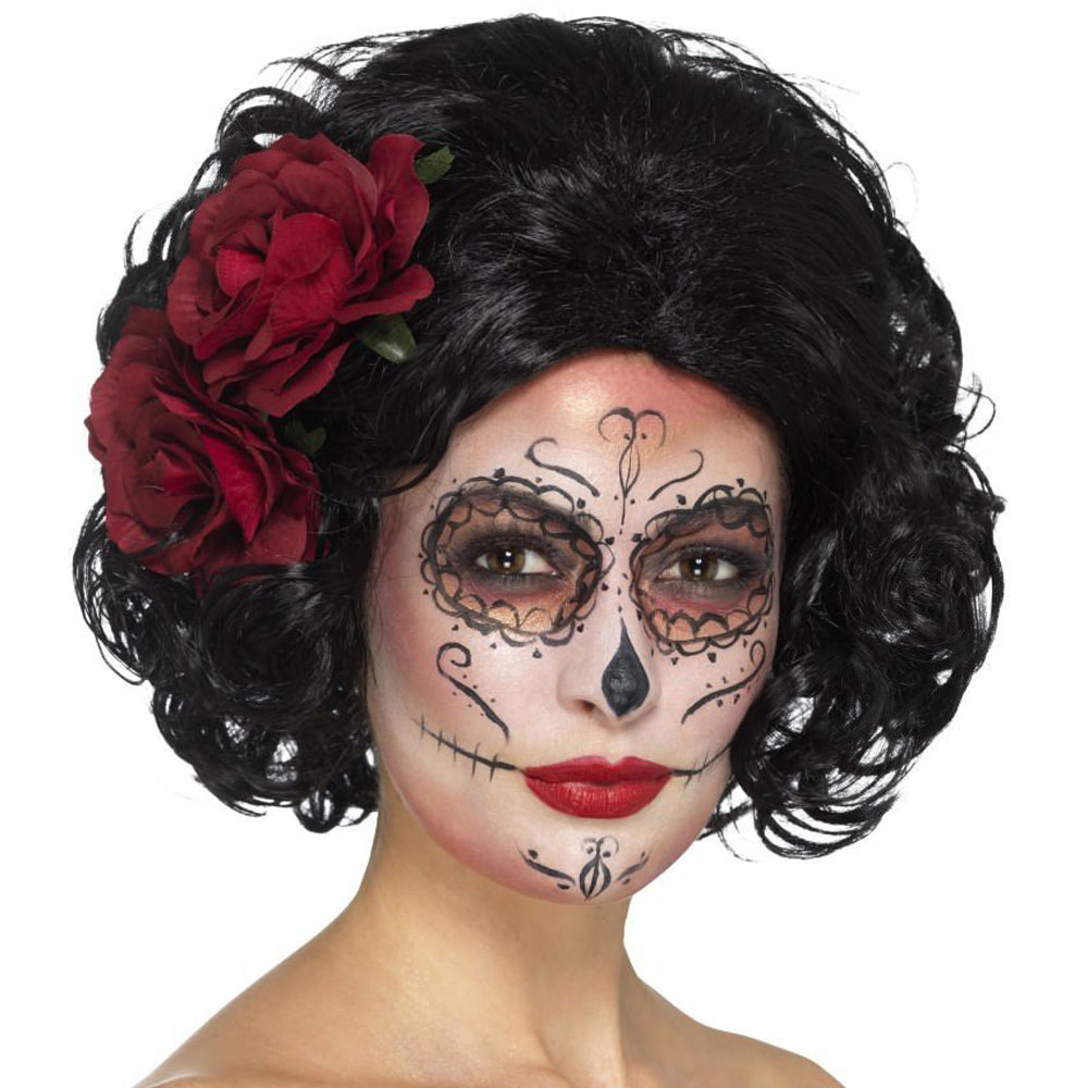 Läs mer om Day Of The Dead Kort Peruk