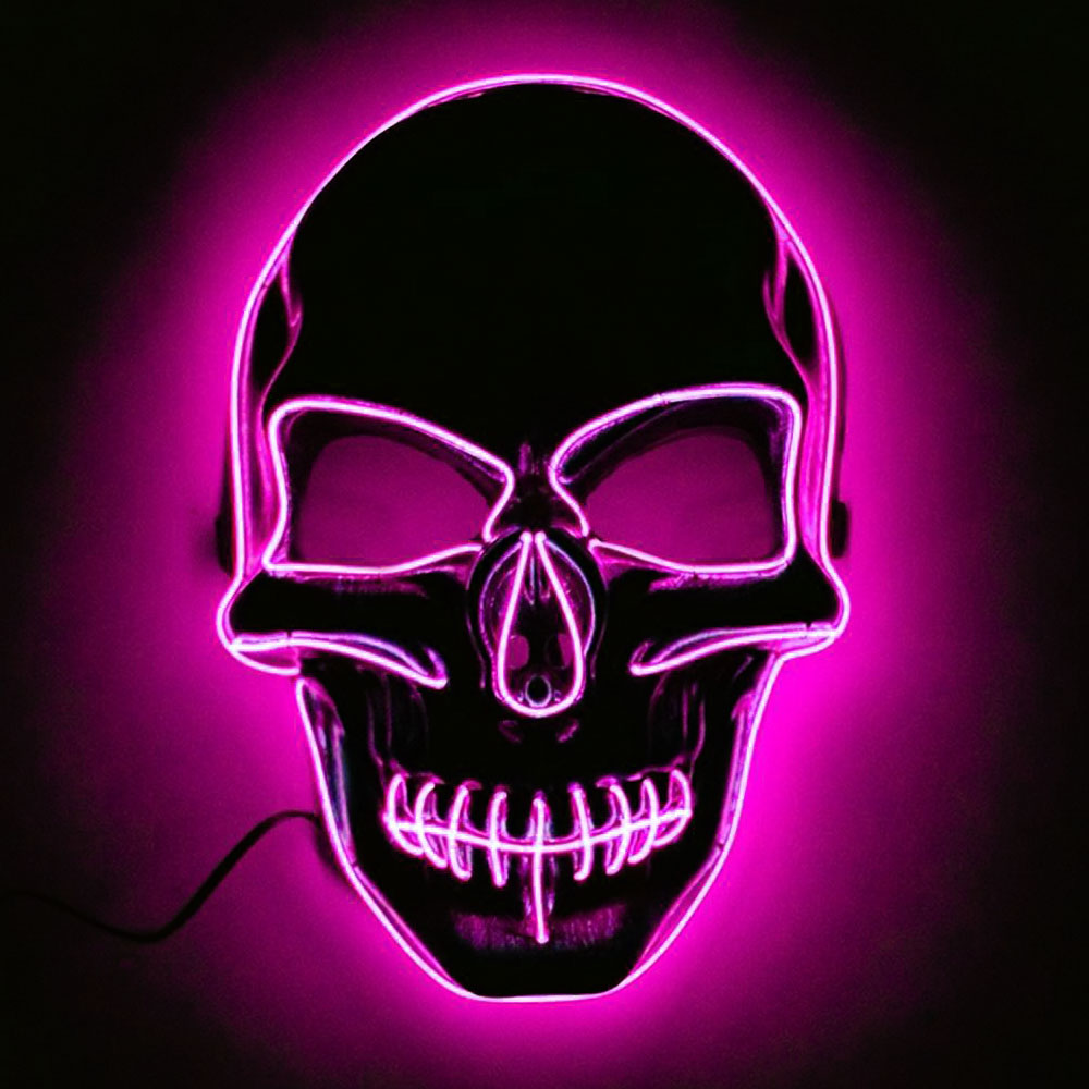 Döskalle LED-Mask Rosa