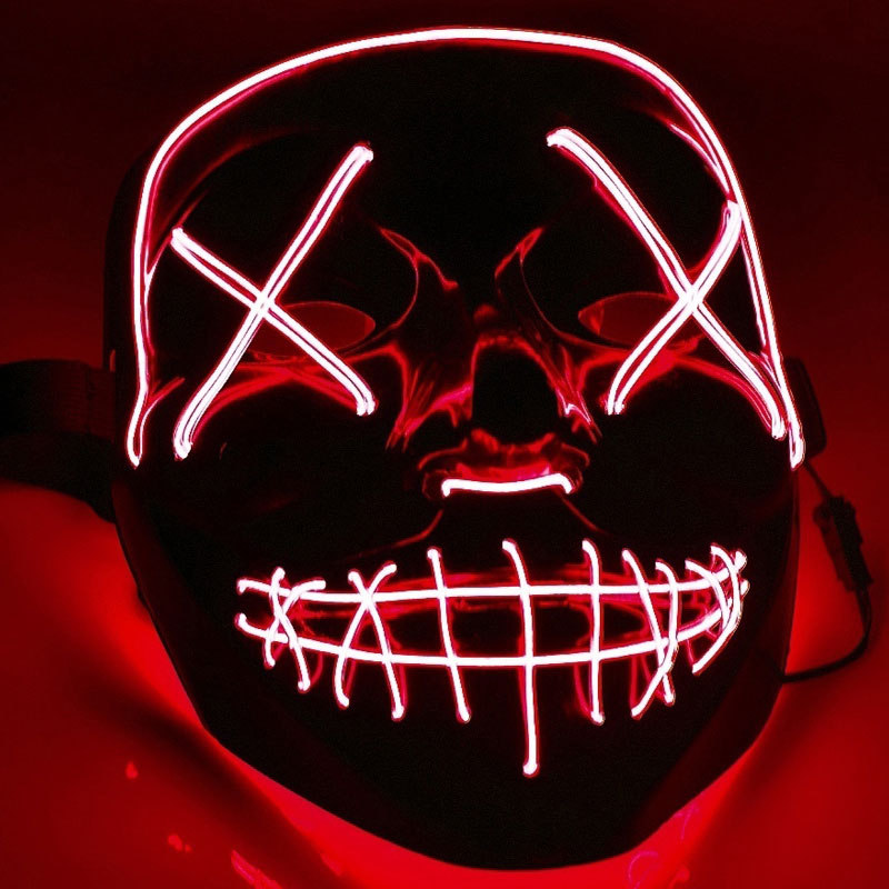 Läs mer om El Wire Purge LED Mask Röd