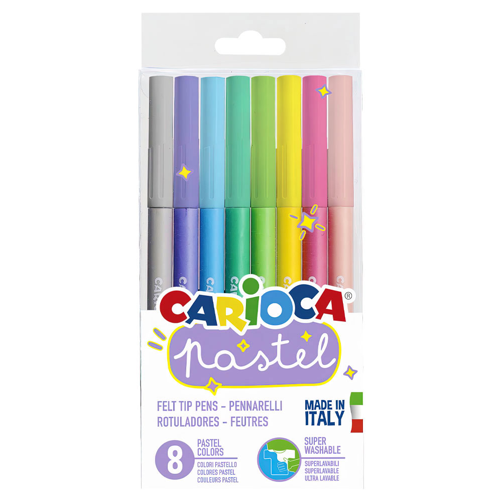 Färgpennor Pastell 8-pack