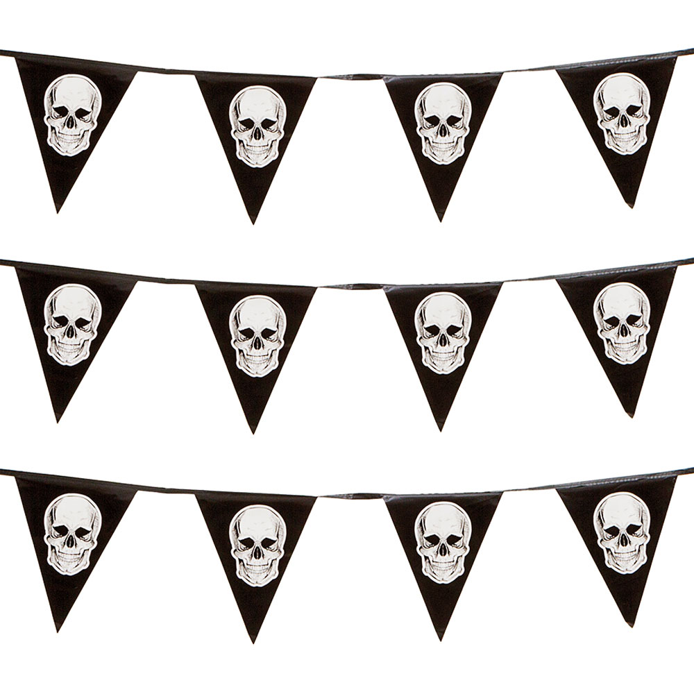 Flaggirlang Döskallar | Festartiklar//Dekoration//Girlanger//Högtider//Halloween//Halloween dekoration//Halloween Girlanger | PartyOutlet