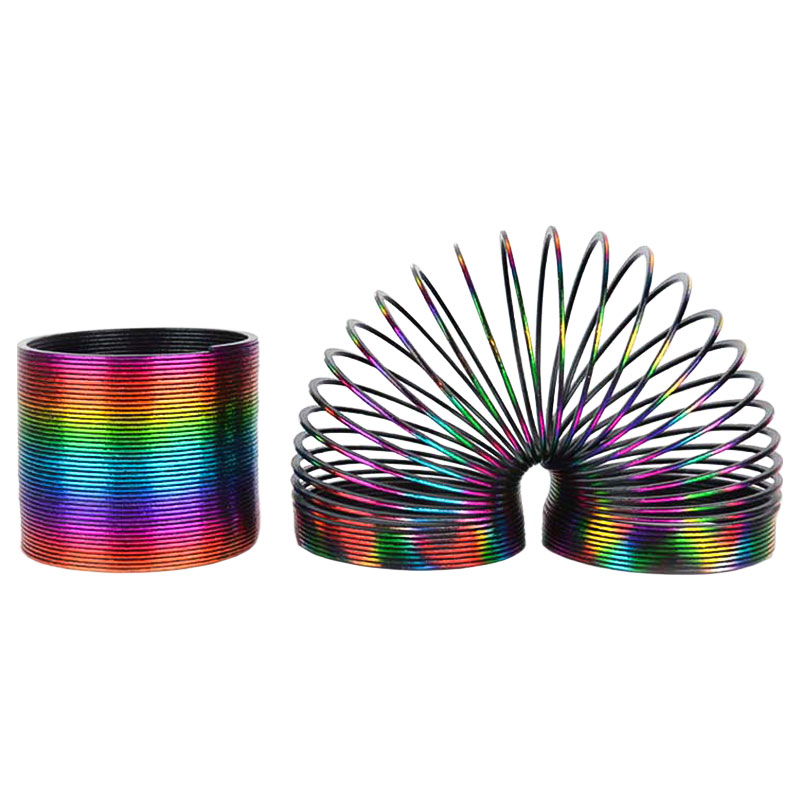 Läs mer om Flerfärgad slinky leksak Metallic