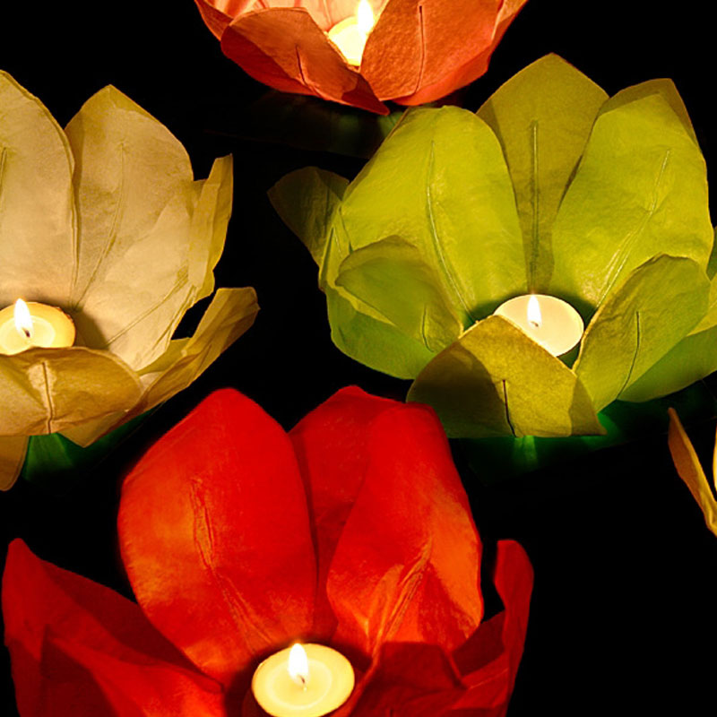 Läs mer om Flytande Ljuslyktor Blommor Mix 6-pack