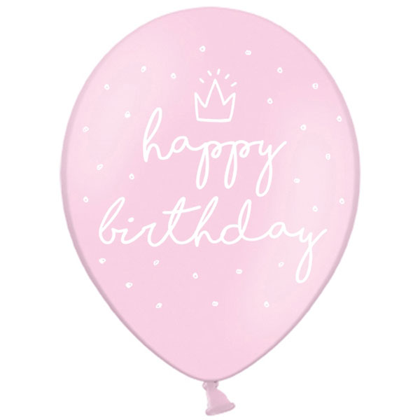 Läs mer om Födelsedagsballonger Happy Birthday Rosa