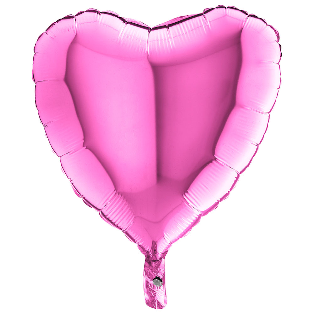 Folieballong Hjärta Fuchsia