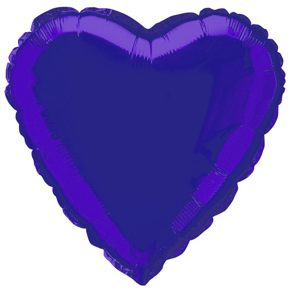 Folieballong Hjärta Mörkblå