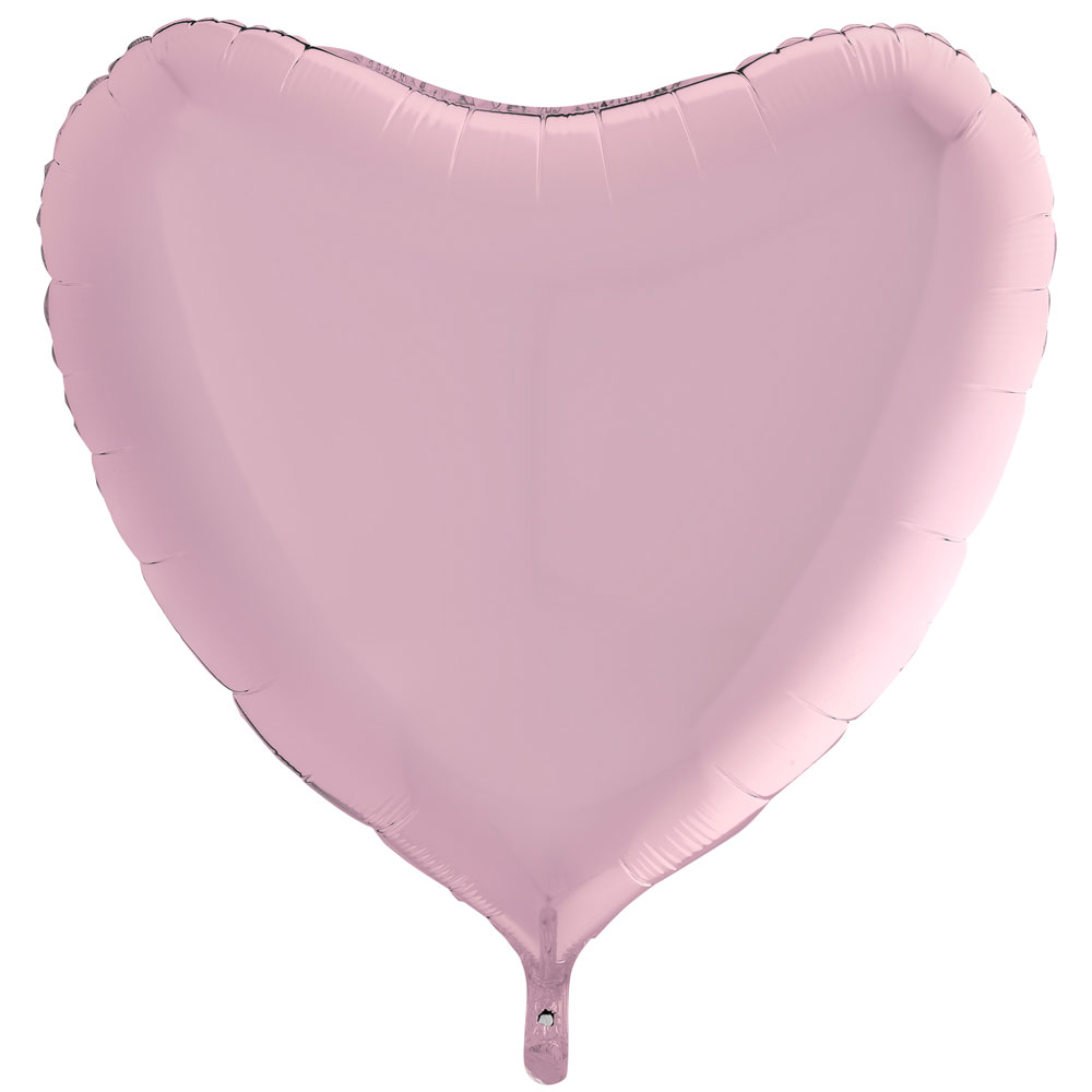 Läs mer om Folieballong Hjärta Pastellrosa XL