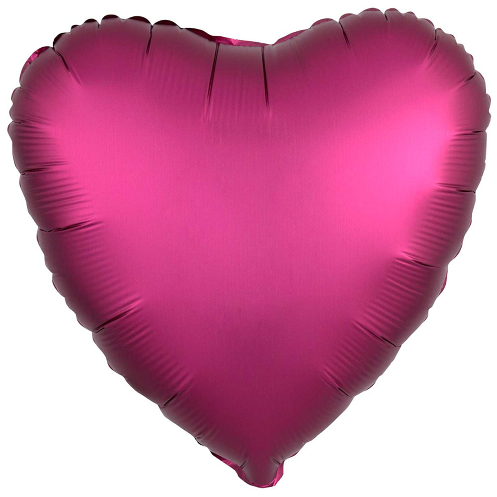 Läs mer om Folieballong Hjärta Pomegranate Rosa Satinluxe
