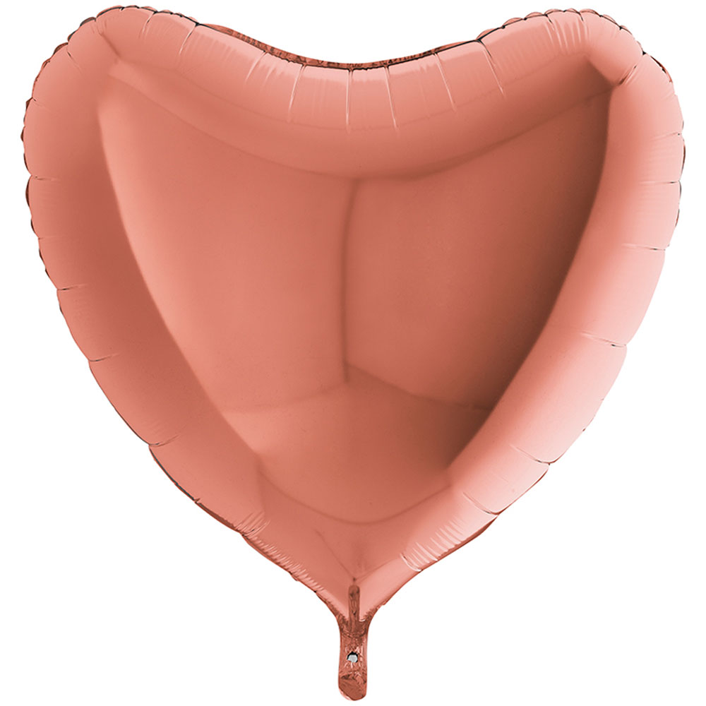 Läs mer om Folieballong Hjärta Roséguld XL