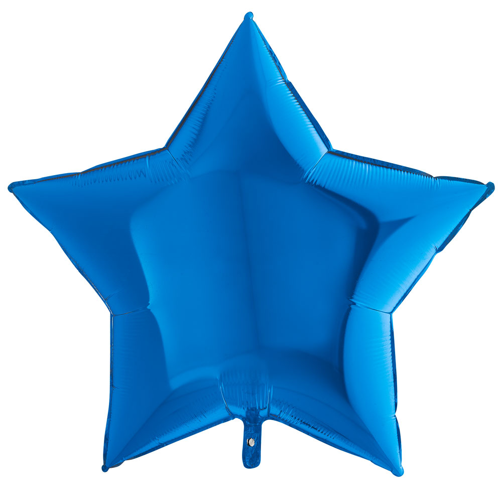 Läs mer om Folieballong Stjärna Blå XL