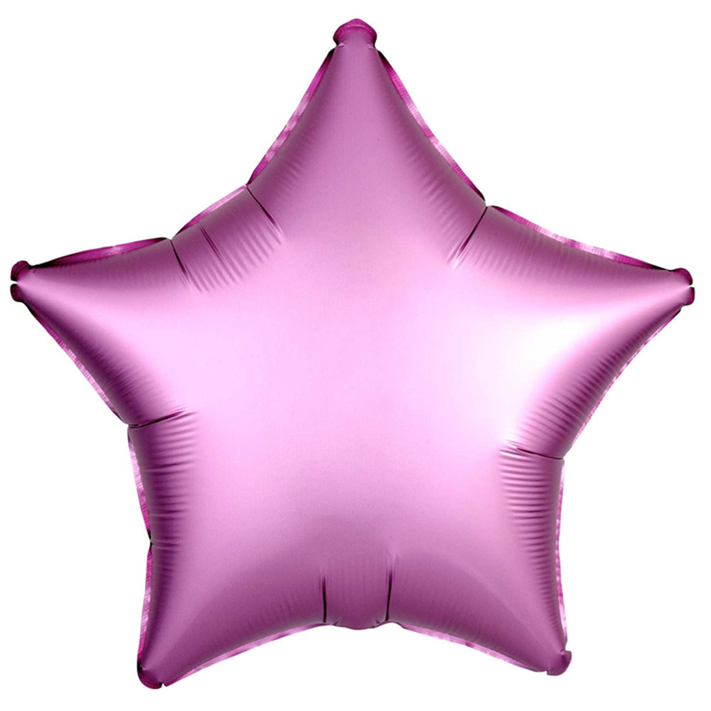 Folieballong Stjärna Flamingo Rosa Satinluxe