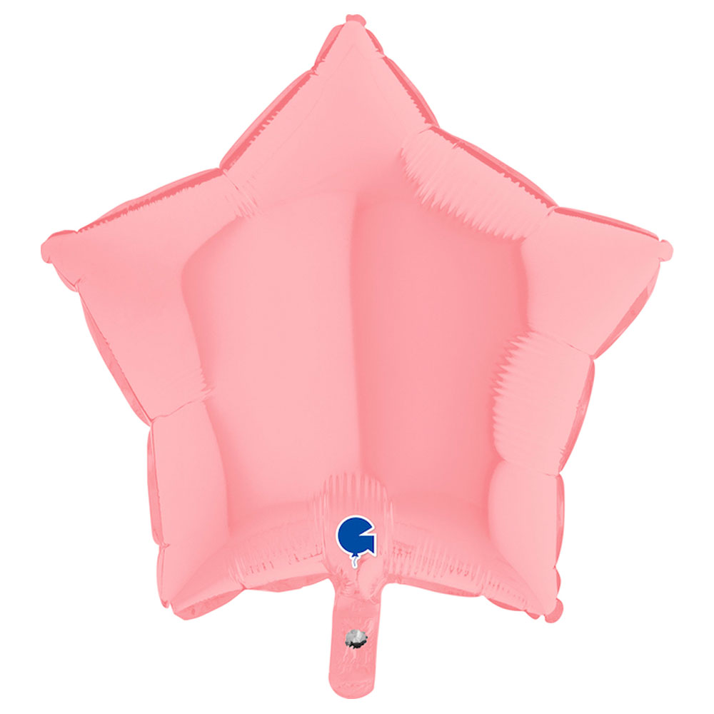 Läs mer om Folieballong Stjärna Pastellrosa Matt