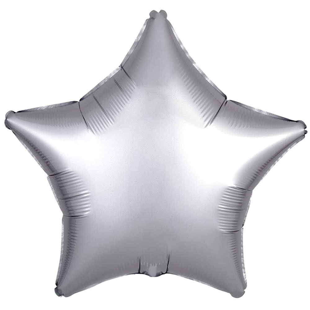 Läs mer om Folieballong Stjärna Platinum Silver Satinluxe