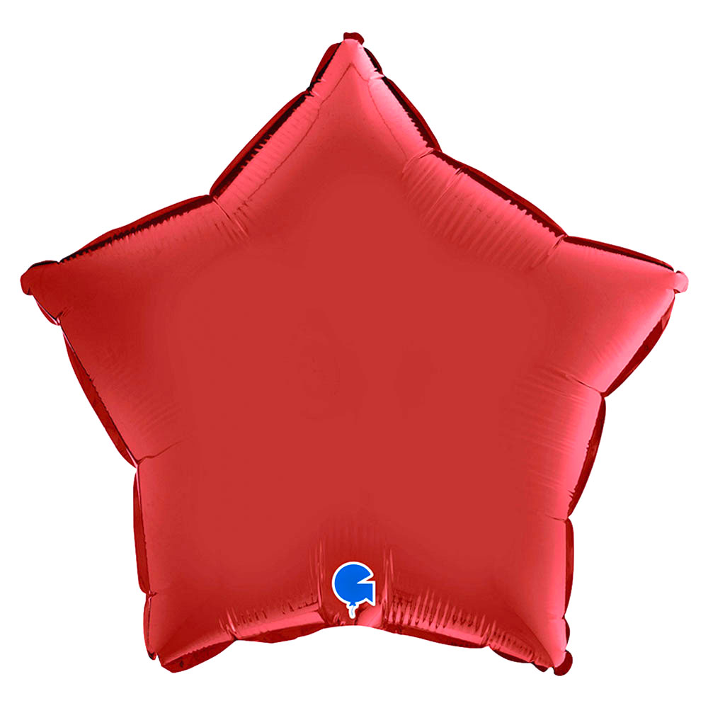 Läs mer om Folieballong Stjärna Satin Röd