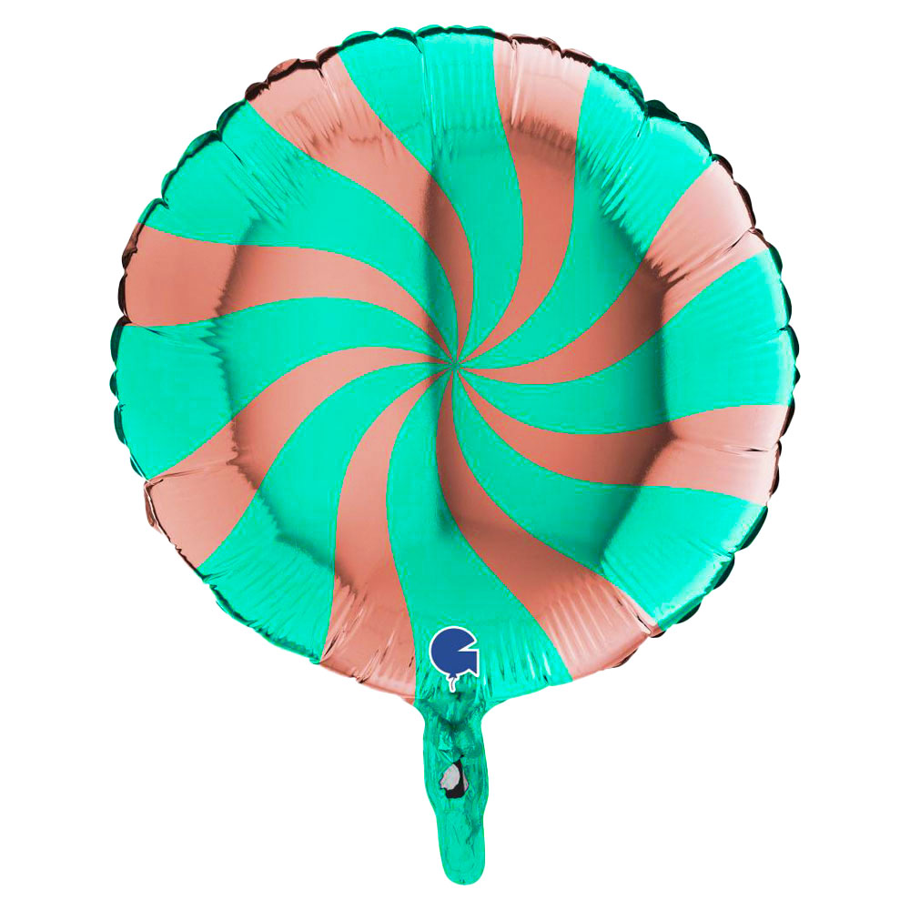 Läs mer om Folieballong Swirly Roseguld & Tiffany