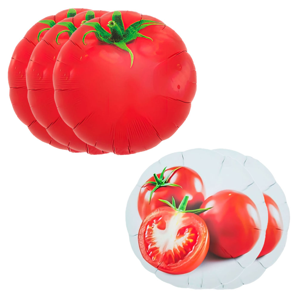 Läs mer om Folieballonger Tomat 5-pack