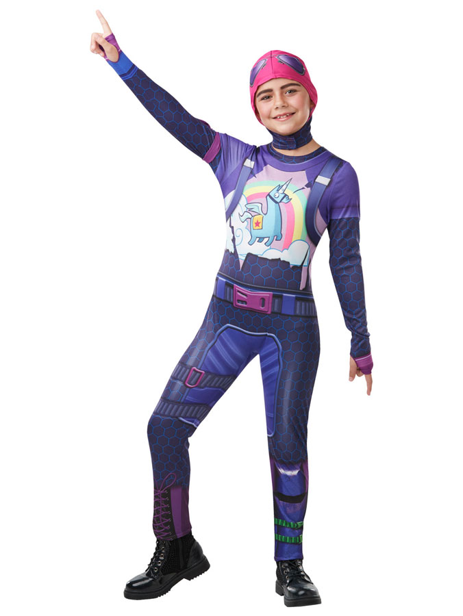 Fortnite Brite Bomber Maskeraddräkt Barn Deluxe (Small (9-10 år))