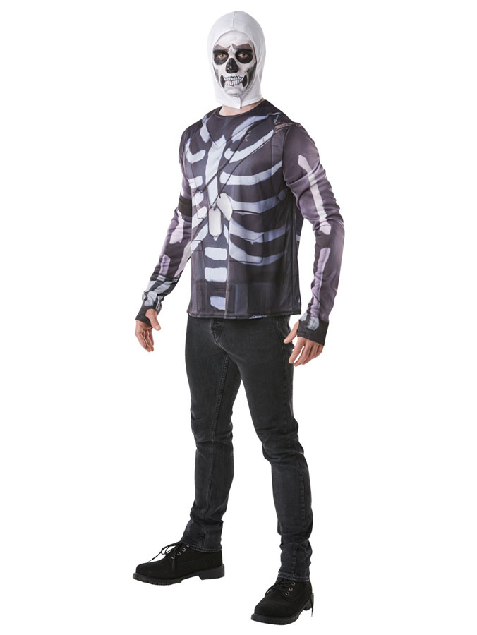 Läs mer om Fortnite Skull Trooper Tröja och Huva