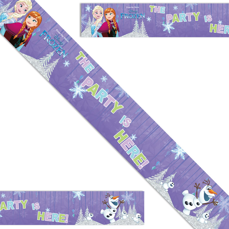 Läs mer om Frost Snowflakes Happy Birthday Foliegirlanger 3-pack