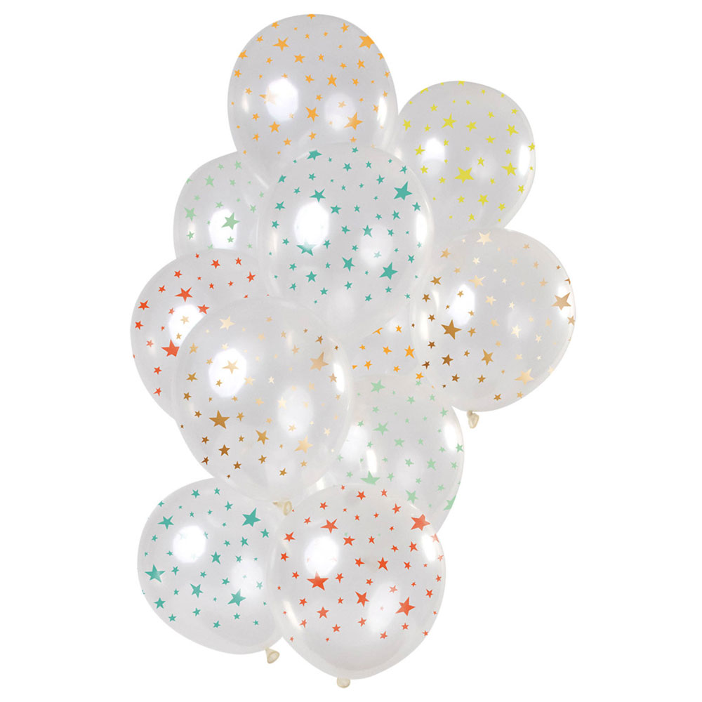 Läs mer om Genomskinliga Ballonger med Stjärnor