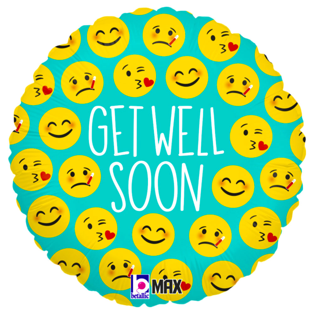 Läs mer om Get Well Soon Emoji Folieballong