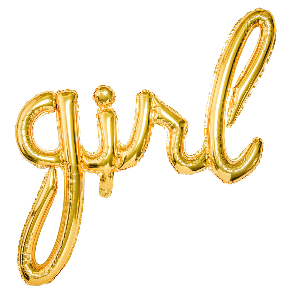 Läs mer om Girl Guld Folieballong