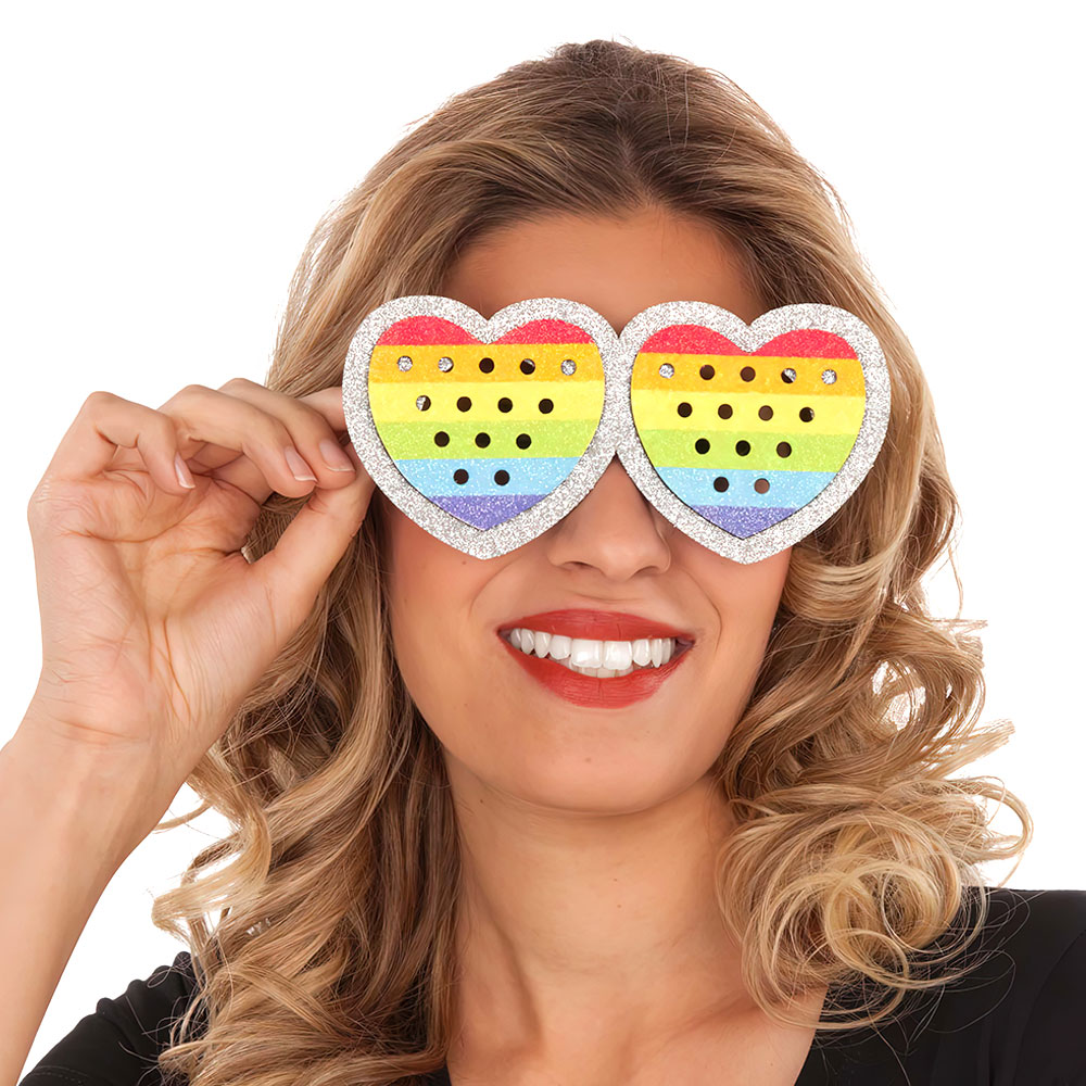 Läs mer om Glittriga Glasögon Regnbåge