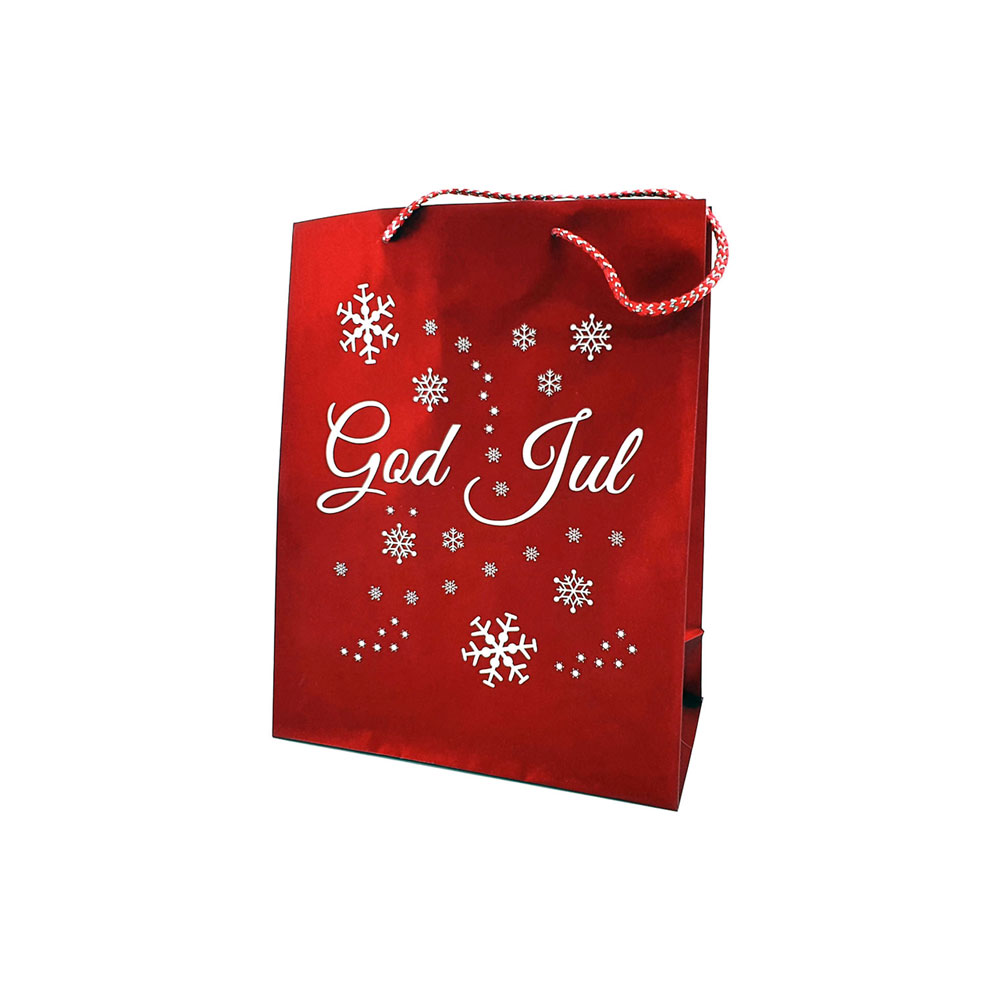 Läs mer om God Jul Glittrig Julklappspåse Liten