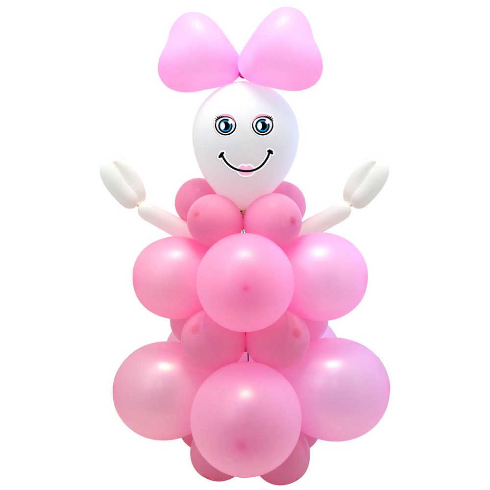 Läs mer om Gör Det Själv Ballong Kit Baby Girl