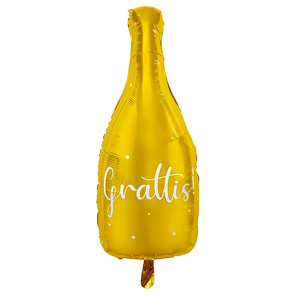 Läs mer om Grattis Champagneflaska Folieballong