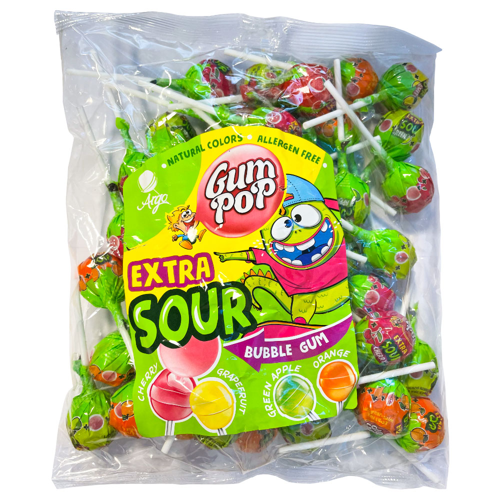 Läs mer om Gum Pop Extra Sour Godisklubbor 48-pack