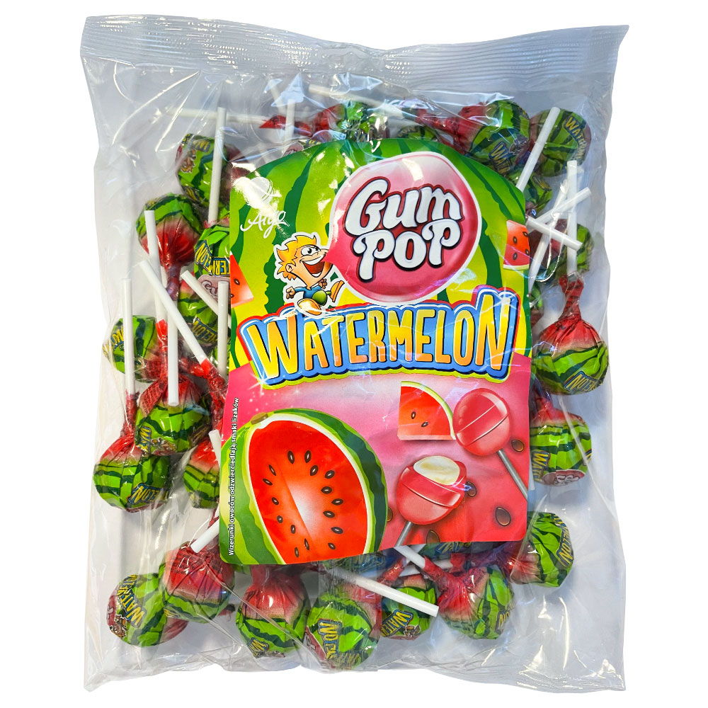 Läs mer om Gum Pop Godisklubbor Vattenmelon 48-pack