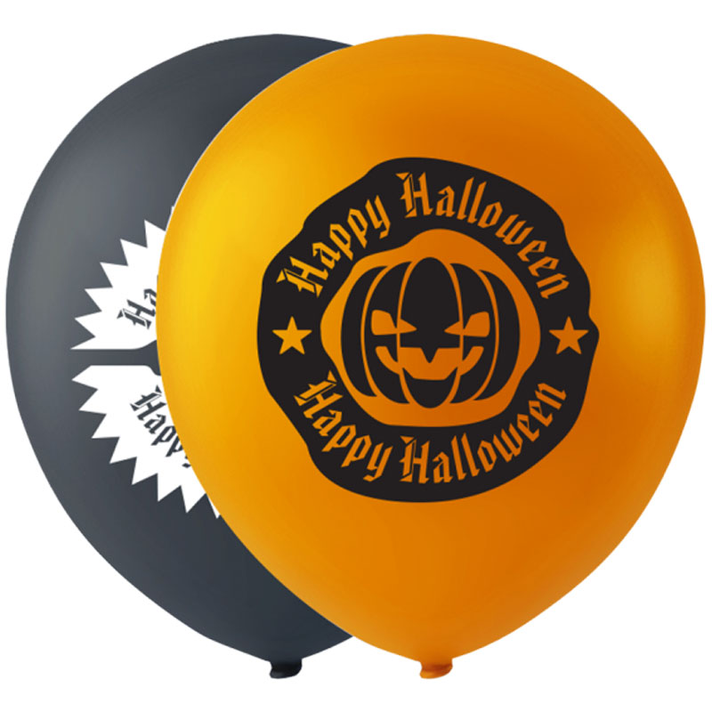 Läs mer om Halloween Ballonger med Döskallar och Pumpor