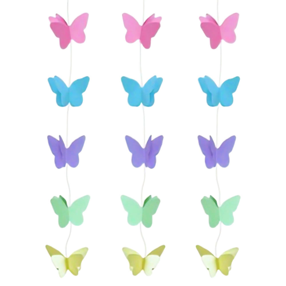 Läs mer om Hängande Dekoration Fjärilar Pastell