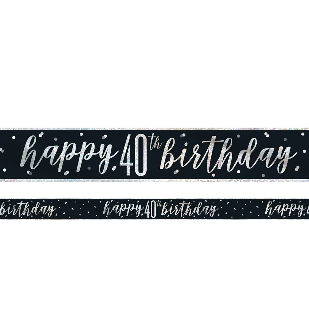 Läs mer om Happy 40th Birthday Banderoll