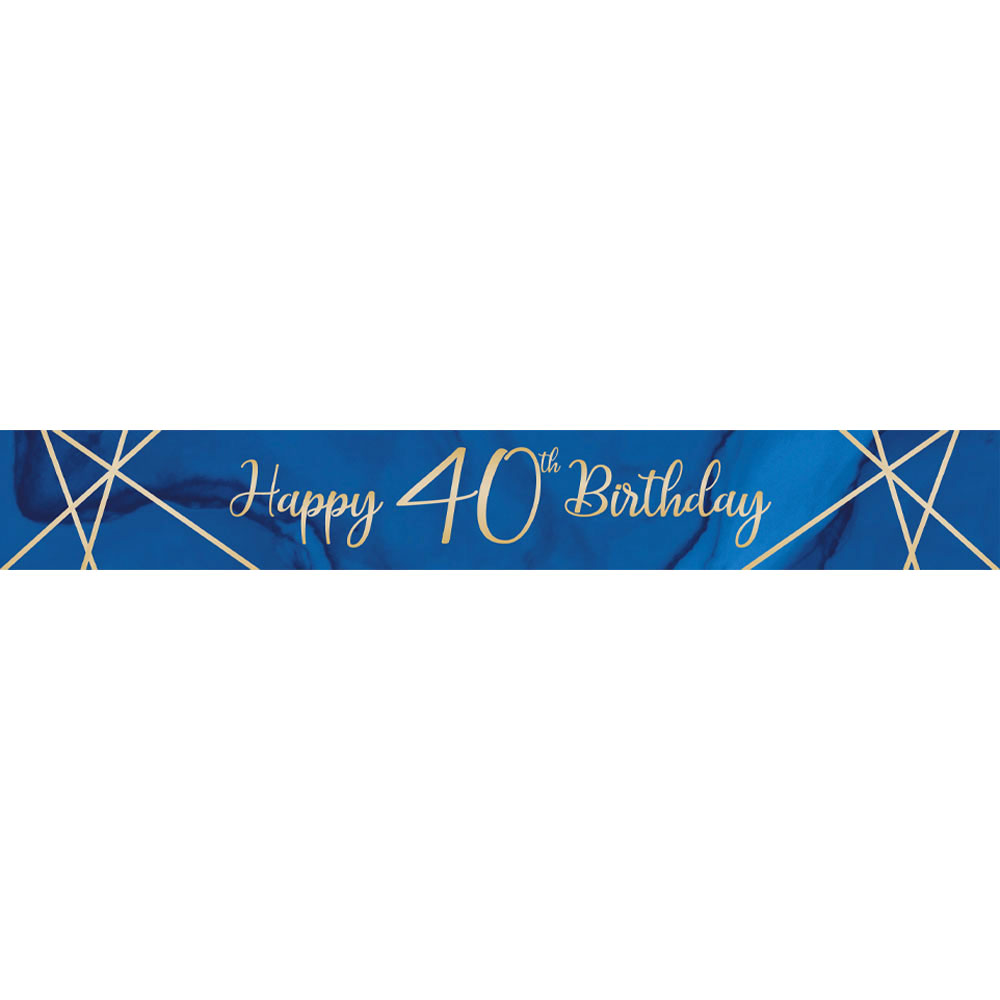 Läs mer om Happy 40th Birthday Girlang Marinblå
