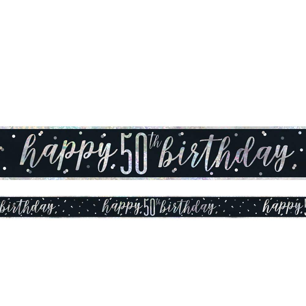 Läs mer om Happy 50th Birthday Banderoll