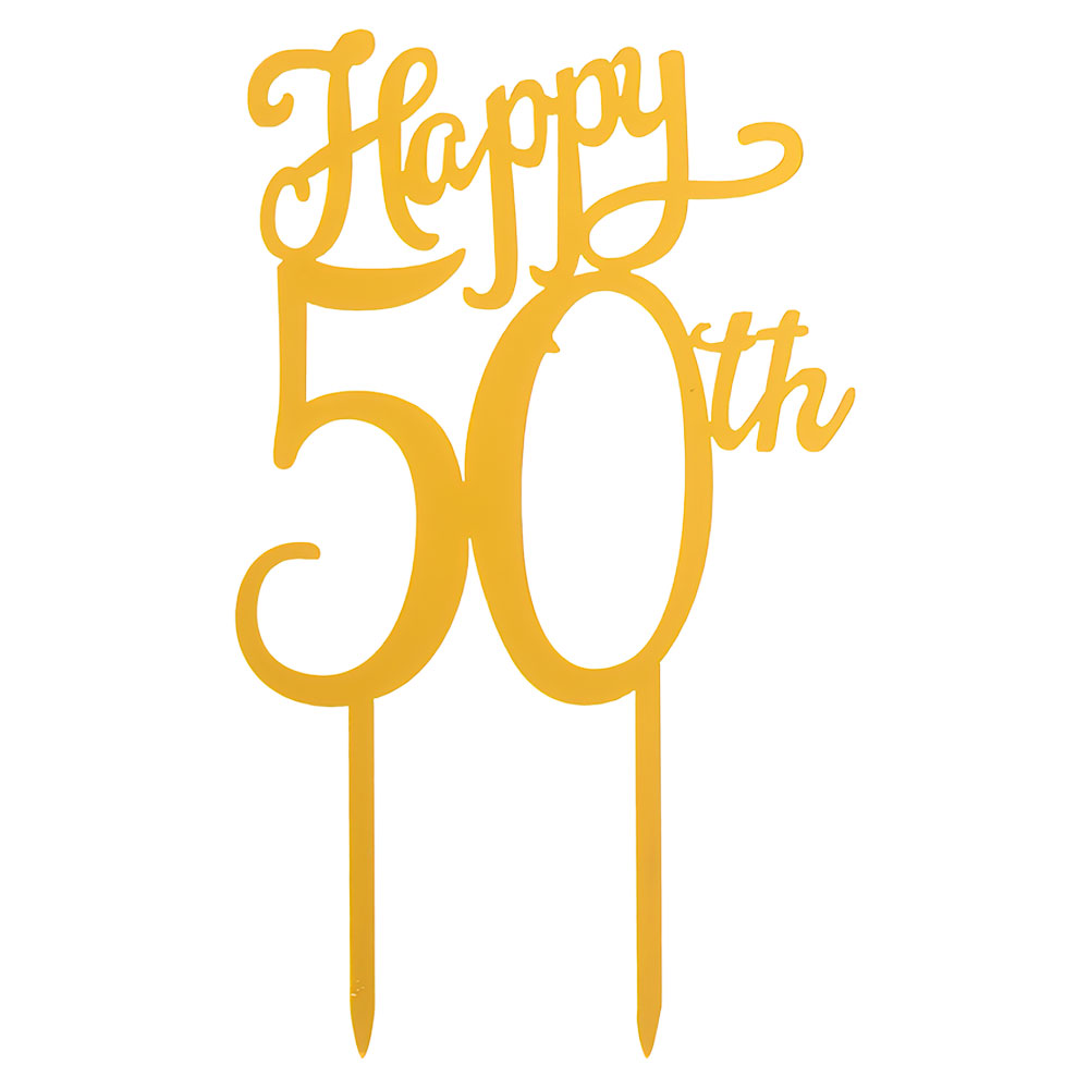 Läs mer om Happy 50th Tårtdekoration